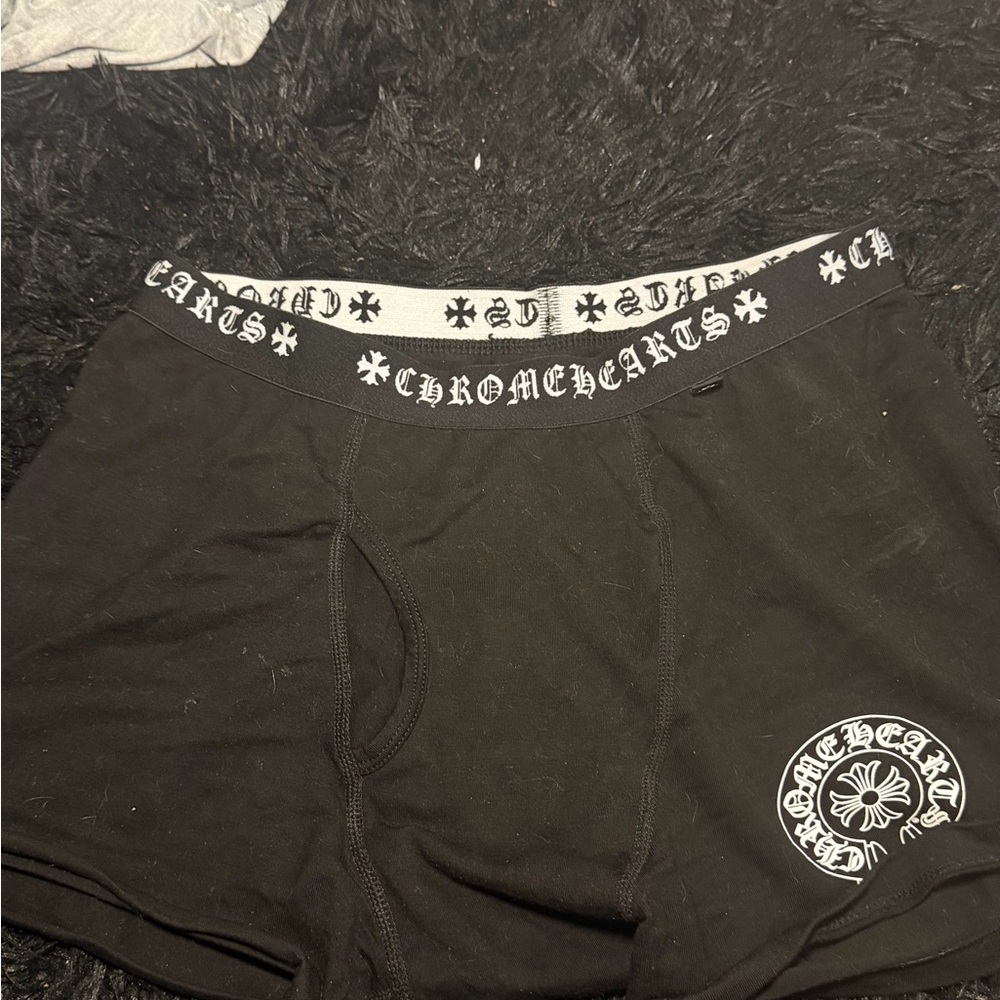 Chrome Hearts Black Boxer Shorts with Logo